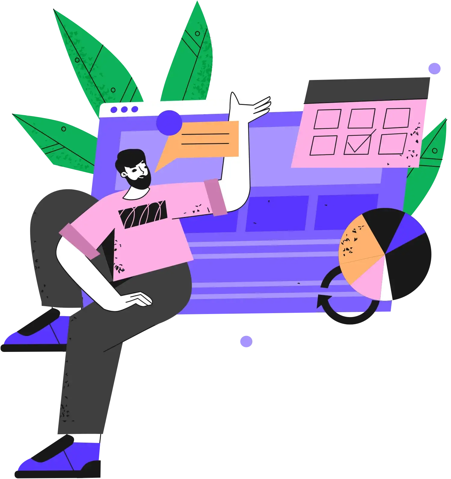 Person sitting with laptop